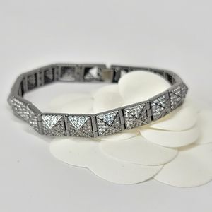 NEW Pave CZ Diamond Bracelet Cuff Bangle NWT